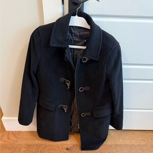 Talbots Women's Elegant Black Pea Coat